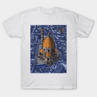 San Lorenzo Florence Italy Whimsical Illustration T-Shirt